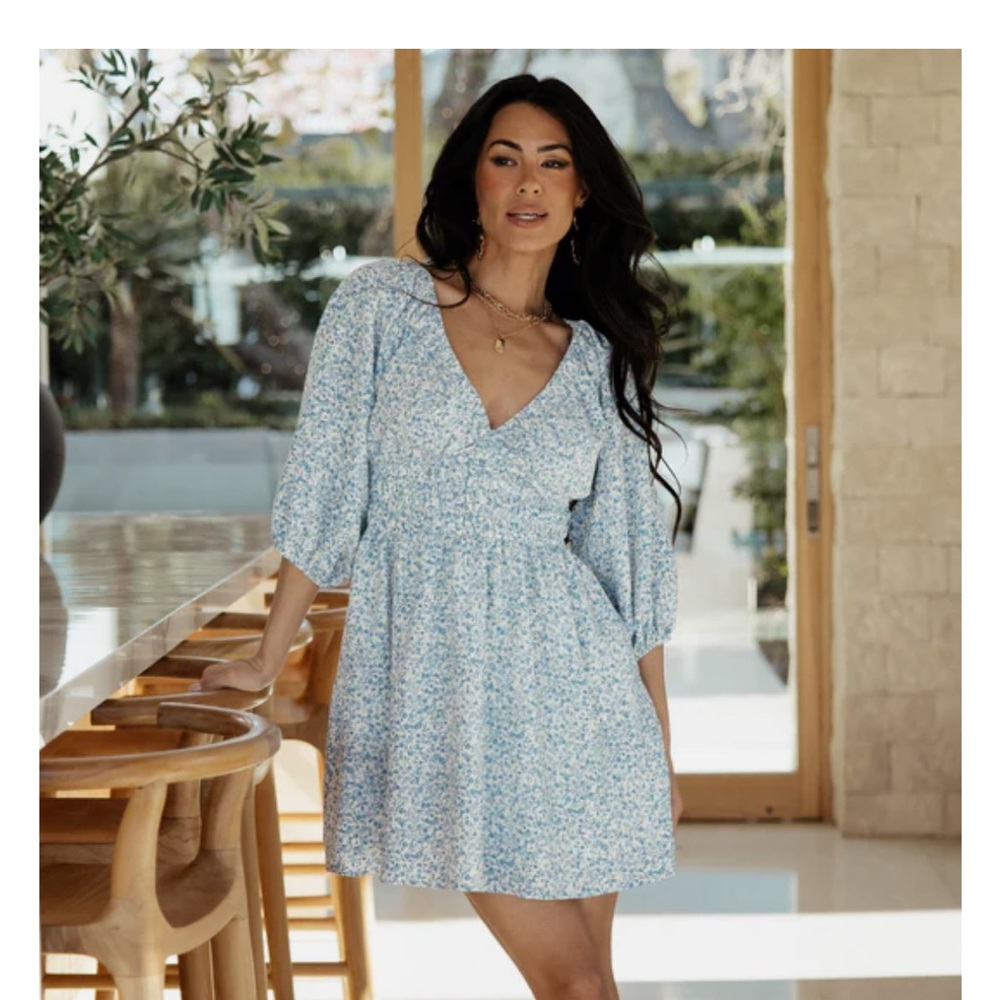 Floral Blue Dress